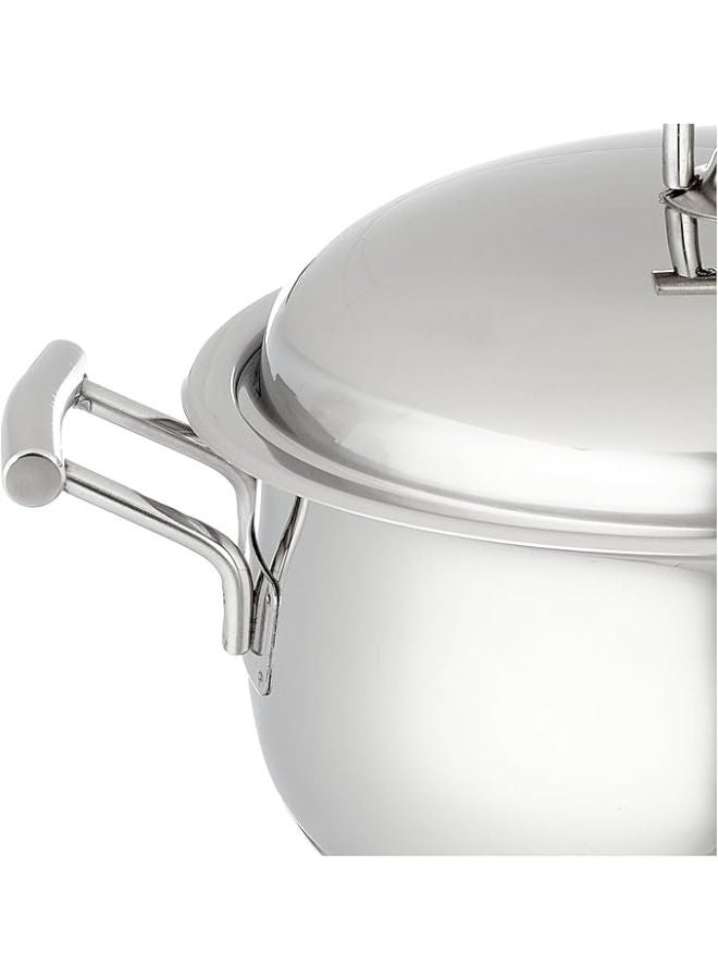 Aboud 18/10 Stainless Steel Steel Bombe Set 16,18,20,22,28 cm -Silver - Image 4